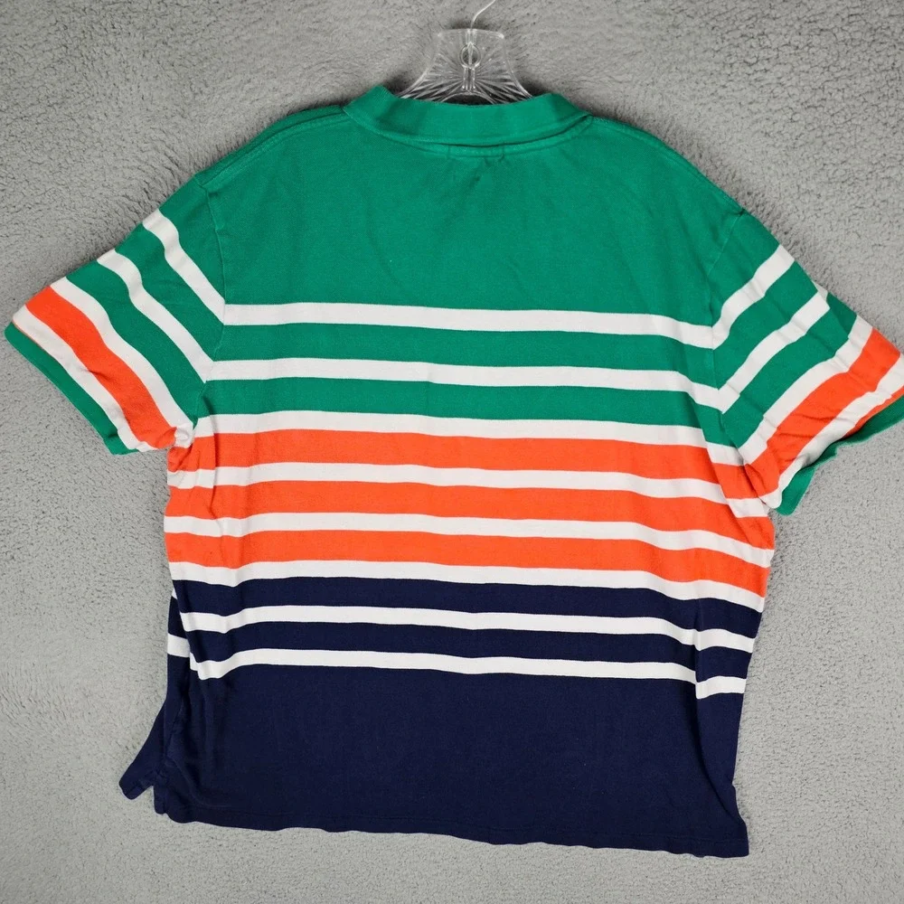 Polo Ralph Lauren Polo Shirt Mens XXL Multi Color Striped Classic Fit Cotton